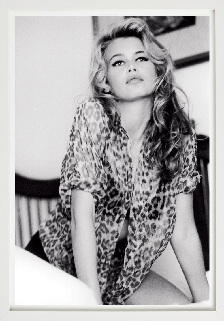 Claudia Schiffer für Guess - Modell im Leopardendruck, Kunstfotografie, 1989 im Angebot 3