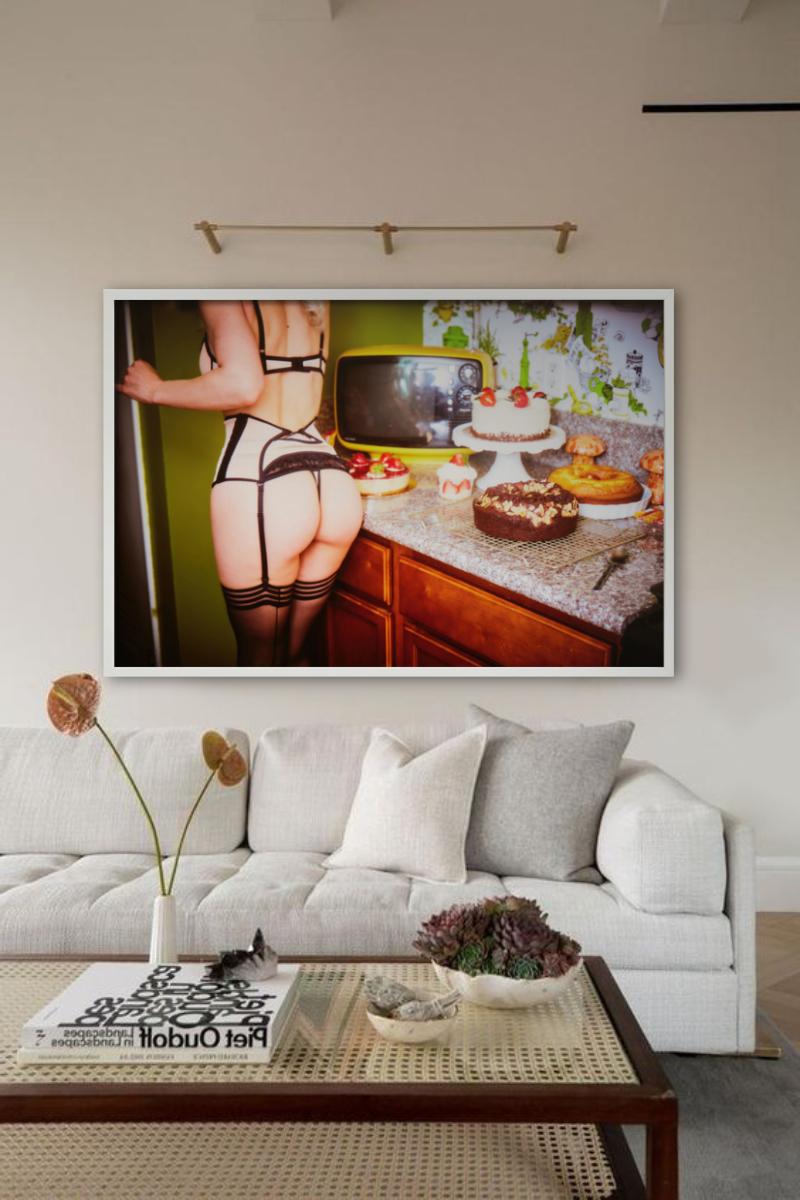 Delicacies - Model in Lingerie with Sweets, Fine Art Photography, 2019 For Sale 2
