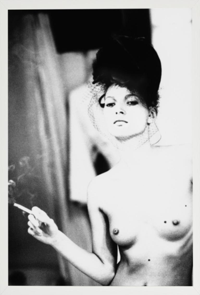 Kate Moss Smoking - b&w nude portrait of supermodel, fine art photography, 1996 For Sale 4