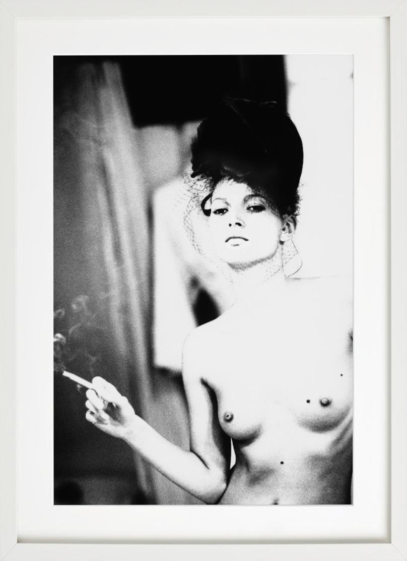 Kate Moss Smoking - b&w nude portrait of supermodel, fine art photography, 1996 For Sale 5