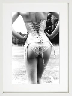 'Revenge White' - Seminude with White Corset, Fne Art Photography, 2002