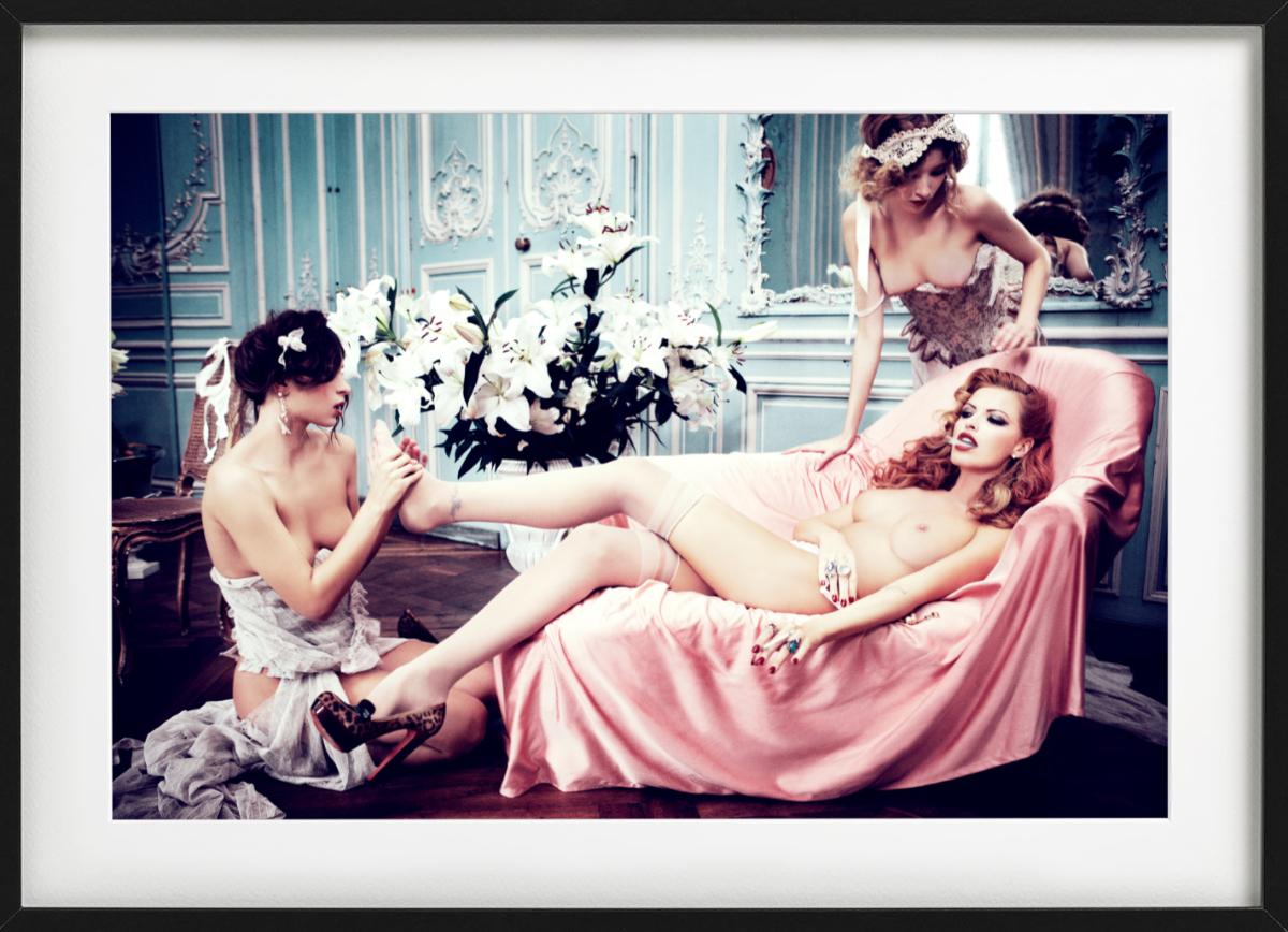 Revival, from the Story of Olga - nude on pink sofa, fine art photography, 2011 For Sale 7