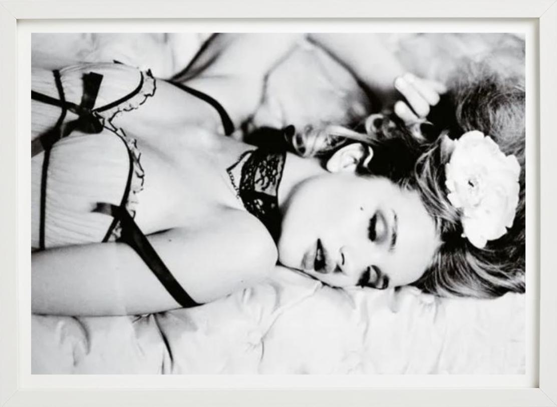 'Shush' - Rosie Huntington-Whiteley in lingerey, fine art photography - Photograph by Ellen von Unwerth