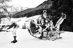 Snowy Sled, Contemporary Archival Pigment Print, Signed, 2015