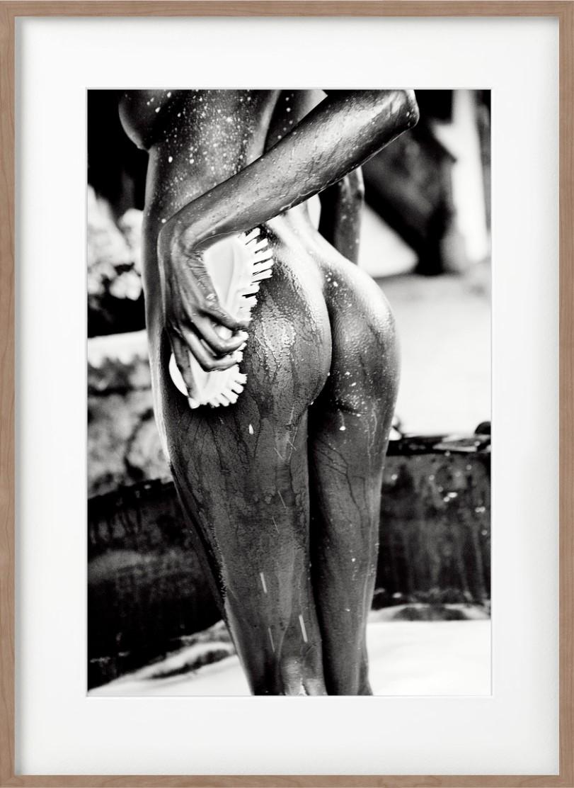 Squeeze & Shape from Heimat - nude Model washing herself, fine art photography For Sale 1