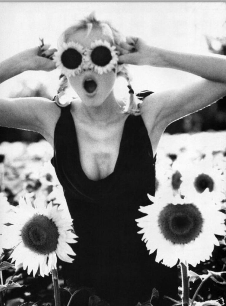 Ellen von Unwerth Black and White Photograph - Sunflowers