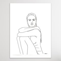 Nude 6, Original painting on paper, Nude, People, Figure