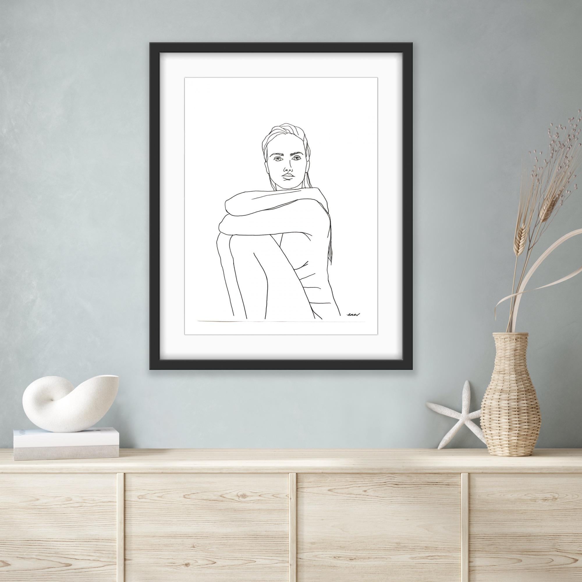 Nude 6, Original painting on paper, Nude, People, Figure - Contemporary Painting by Ellen Williams
