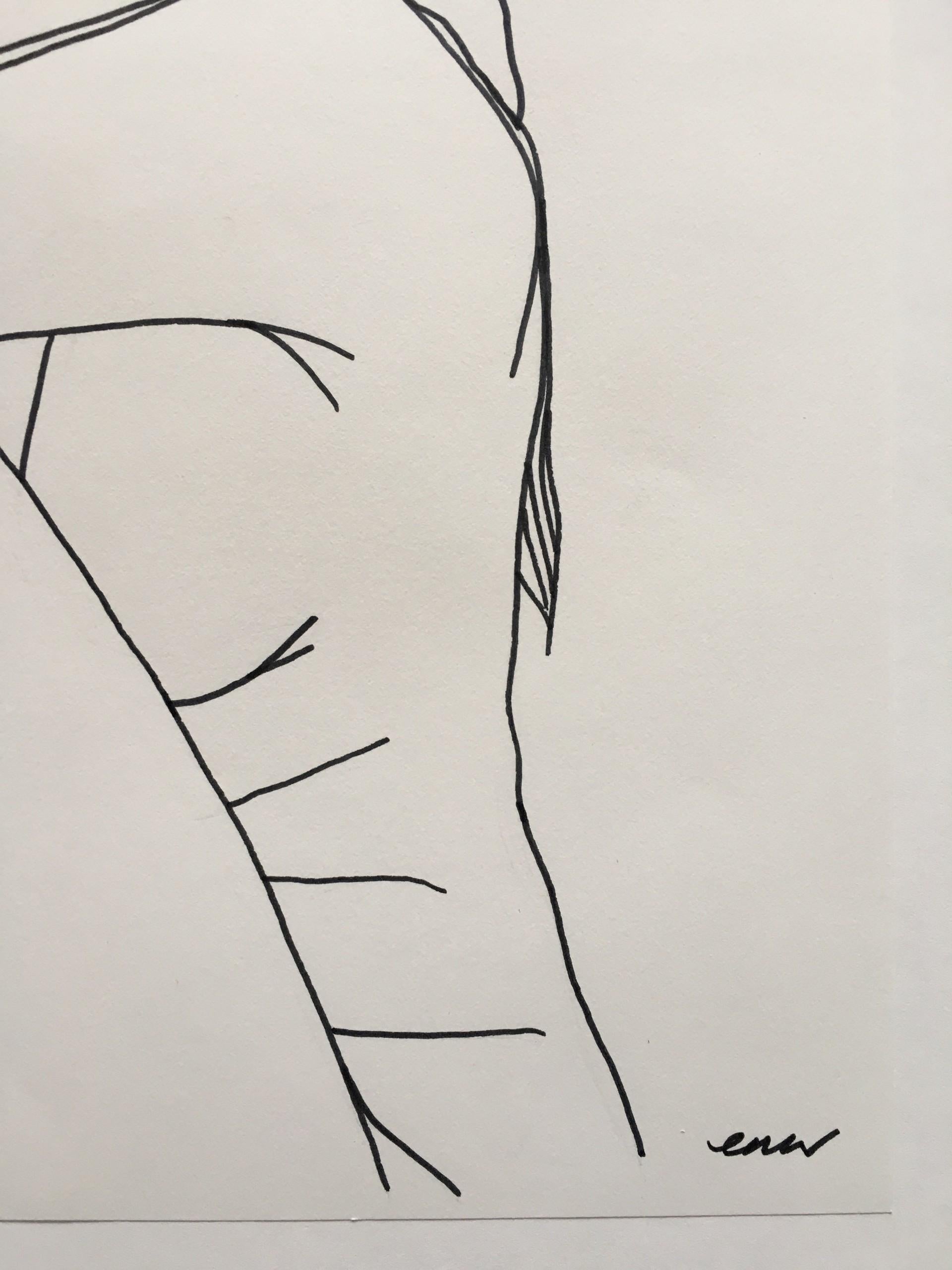 Nude 6, Original painting on paper, Nude, People, Figure For Sale 2