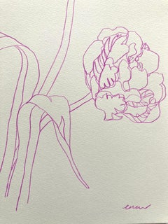 Tulip Pair, Original painting on paper, Nature, Rose, Flower