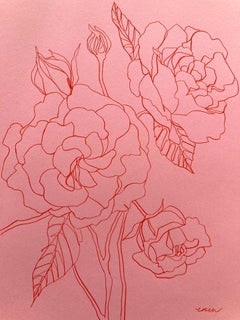 Rosa silvestre, Pintura original sobre papel, Naturaleza, Rosa, Flor