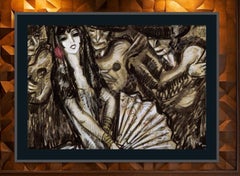 Aquarell-Figurative Gemälde