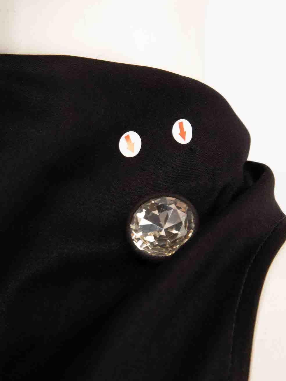 Women's ELLERY Black Crystal Botton Detail Sleeveless Top Size XL For Sale