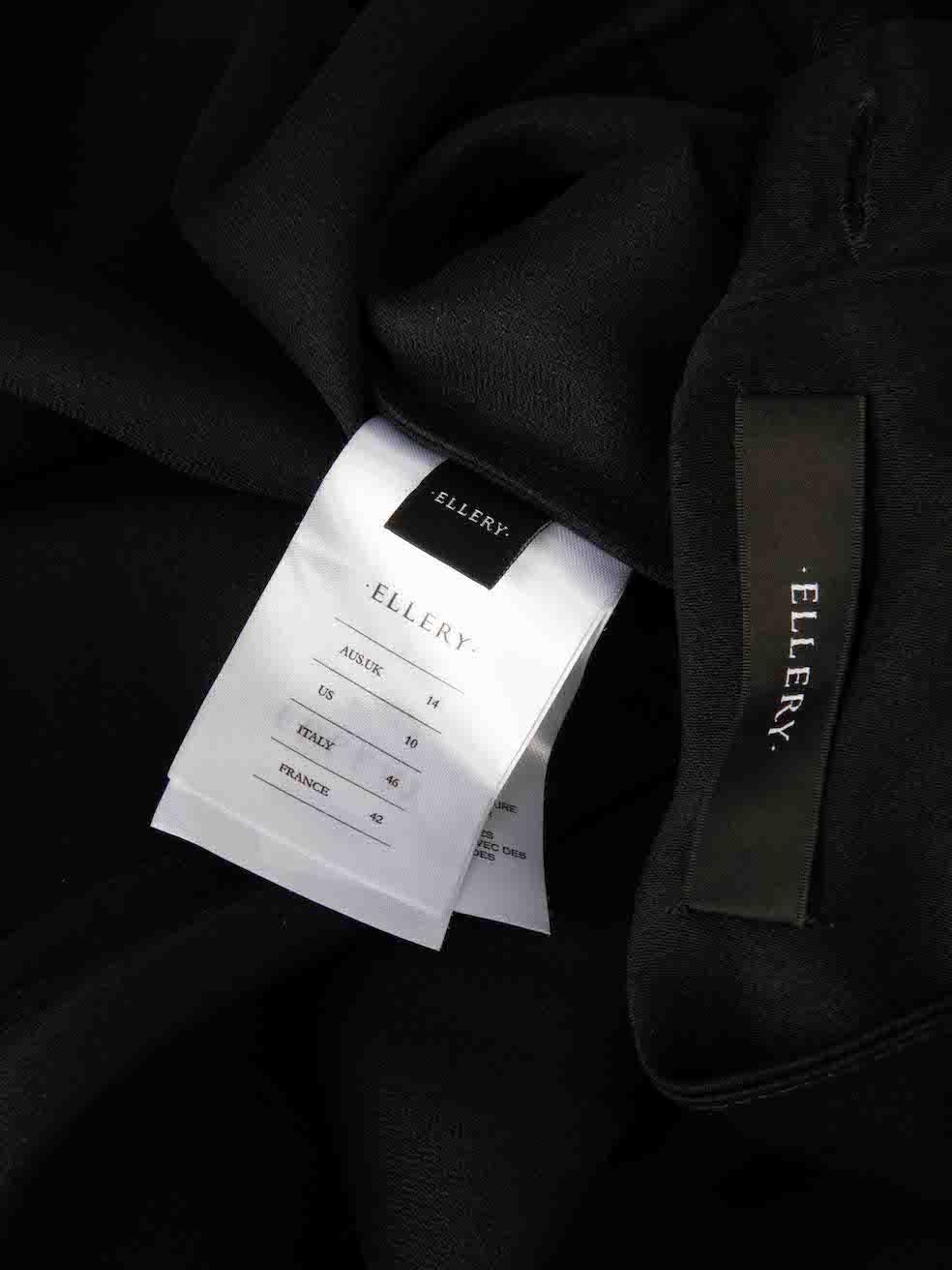 ELLERY Black Crystal Botton Detail Sleeveless Top Size XL For Sale 3