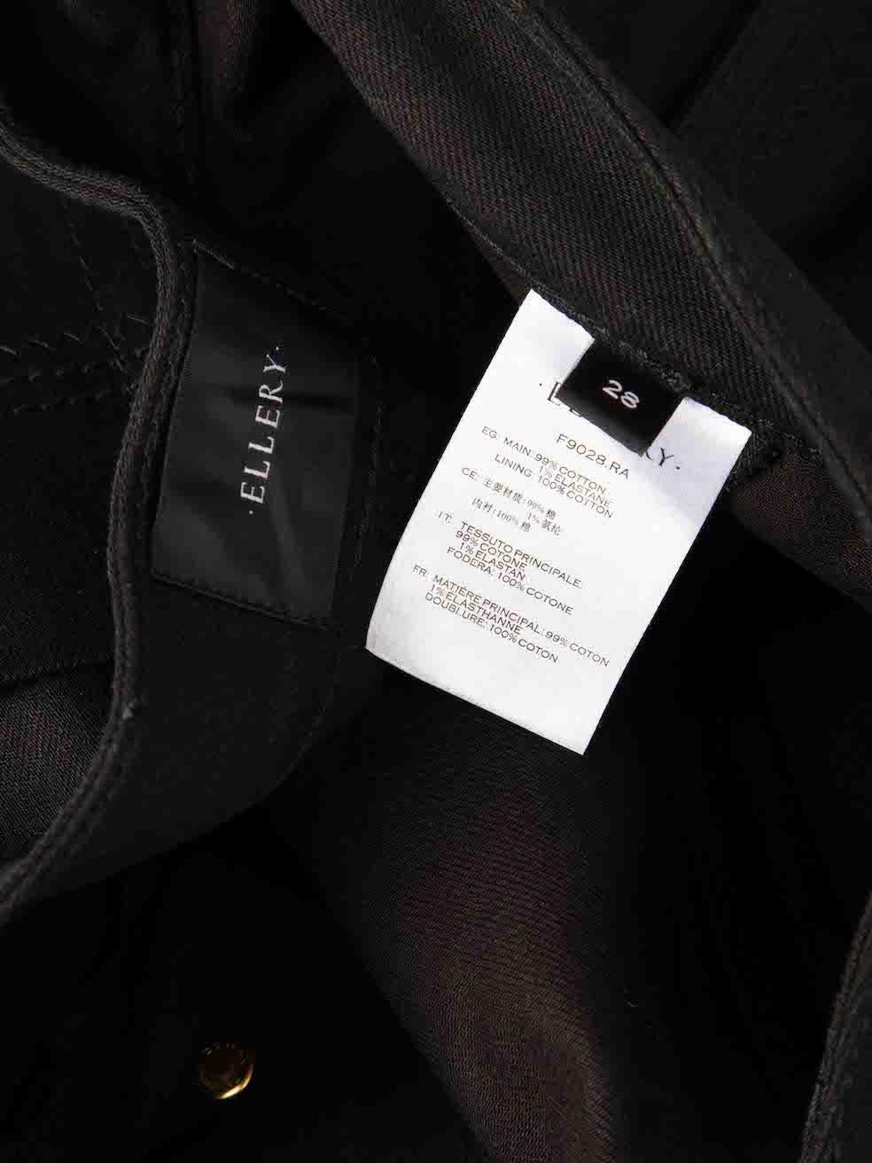 Women's ELLERY Black Denim Flared Jeans Size M For Sale