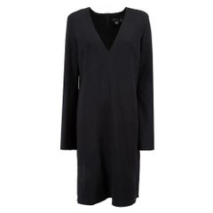 Ellery Vestido Negro Mangas Acampanadas Largo Rodilla Talla M