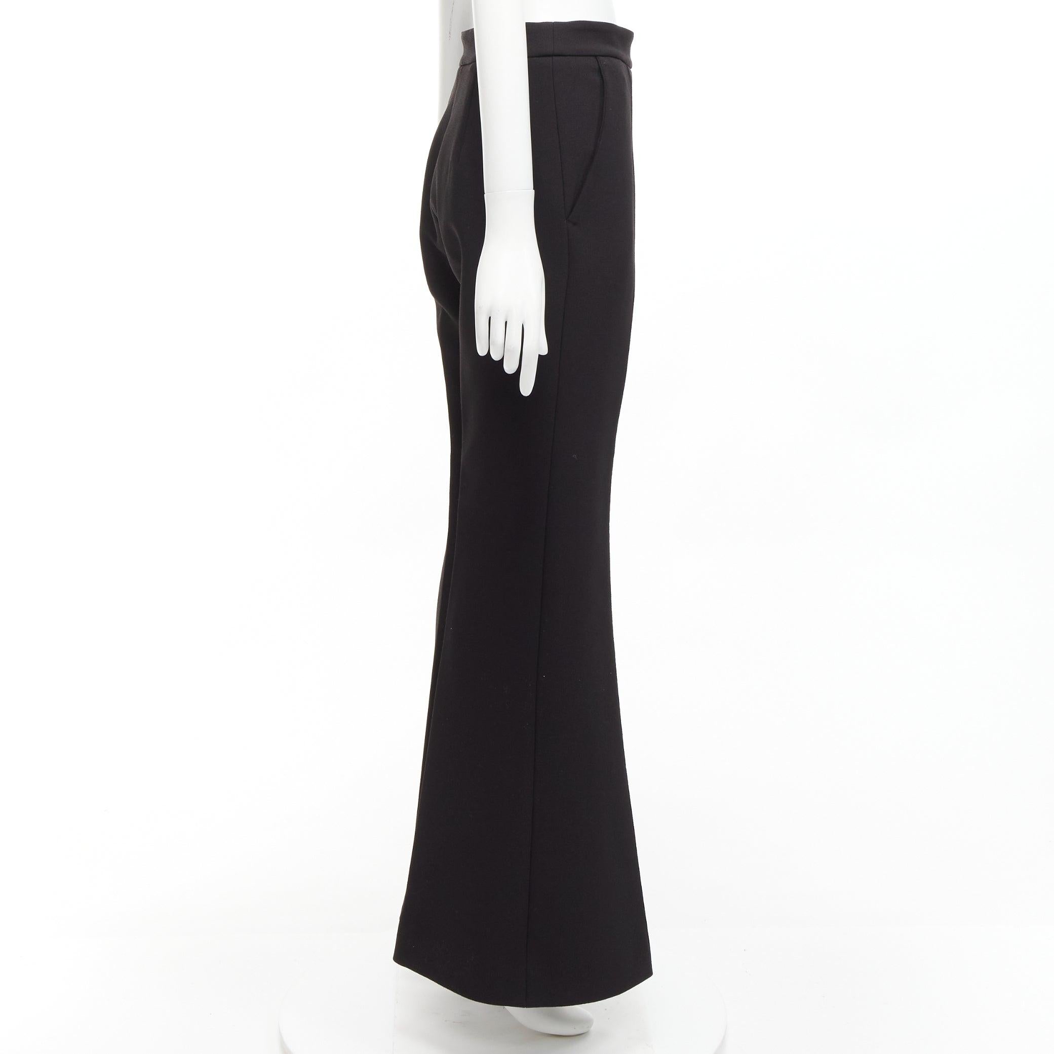 ELLERY Schwarzer strukturierter Crêpe Minimal Classic Schlaghose mit weitem Bein US8 L im Zustand „Hervorragend“ im Angebot in Hong Kong, NT