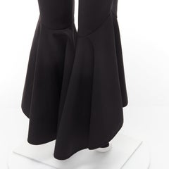ELLERY Schwarze Schurwollmischung Cropped Cascared Schlaghose US8 L