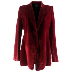 Ellery Evil Eye Red Velvet Blazer US 6