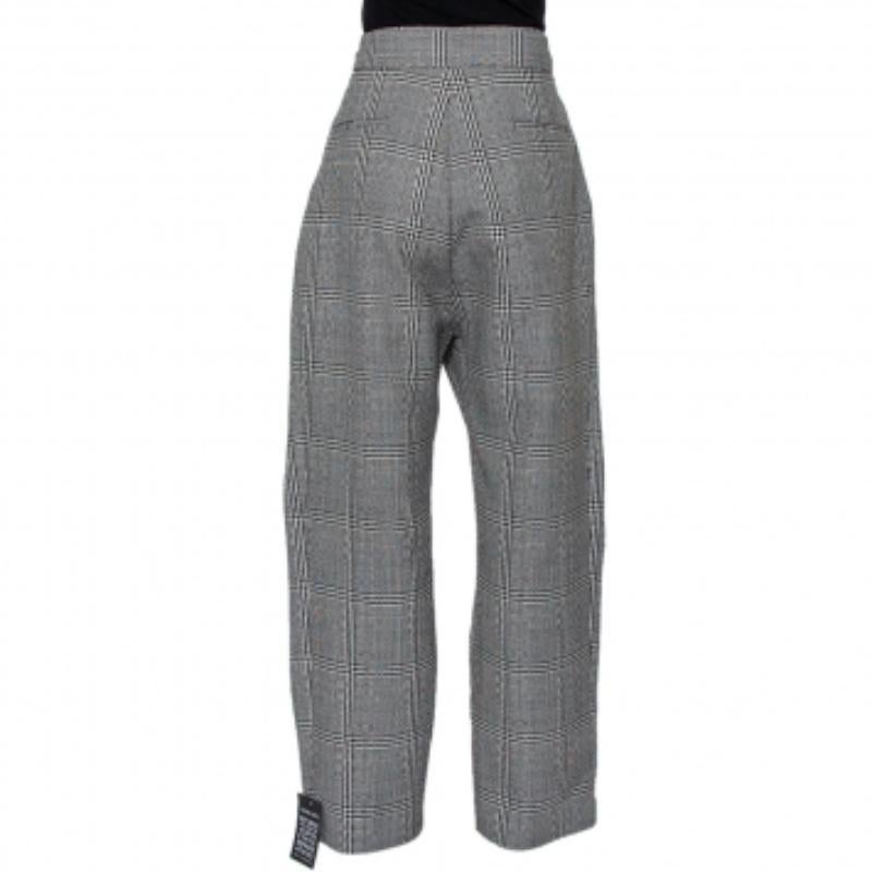 Women's Ellery Monochrome Wool High Rise Kool Aid Belted Trousers M For Sale