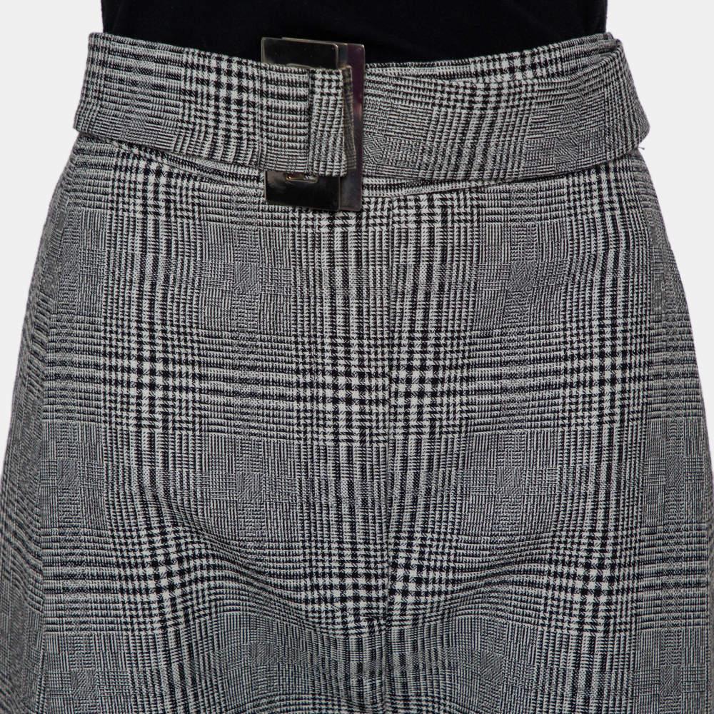 Women's Ellery Monochrome Wool High Rise Kool Aid Belted Trousers M For Sale