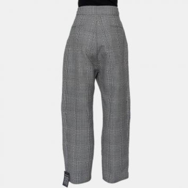 Ellery Monochrome Wool High Rise Kool Aid Belted Trousers M For Sale 4