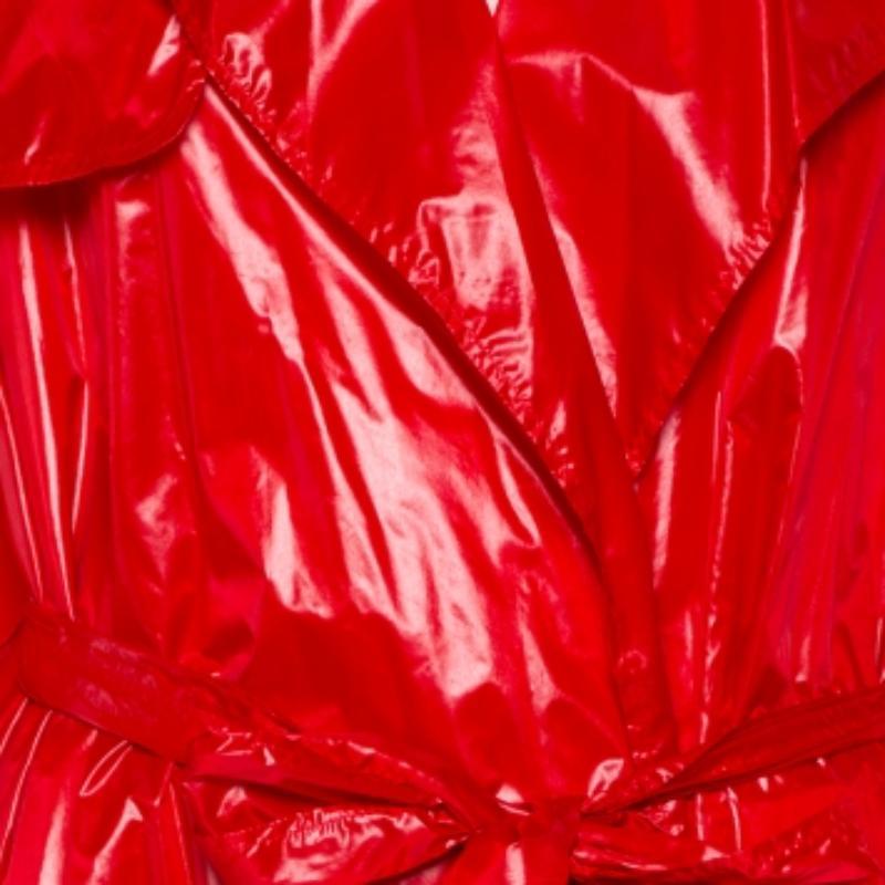 Ellery Red Synthetic Belted Le Strange Trench Coat M In Good Condition For Sale In Dubai, Al Qouz 2