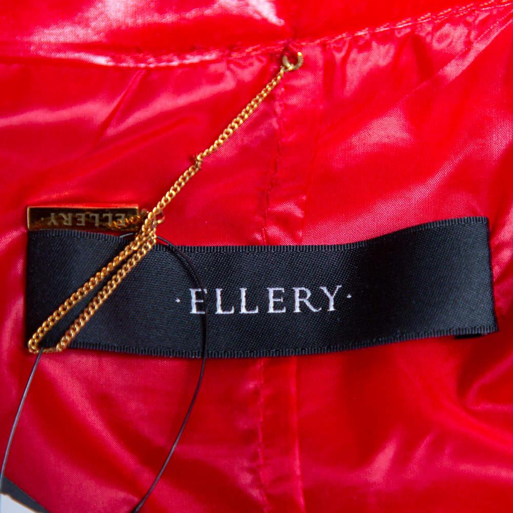 Ellery - Imperméable à ceinture synthétique rouge « Le Strange », taille M en vente 1