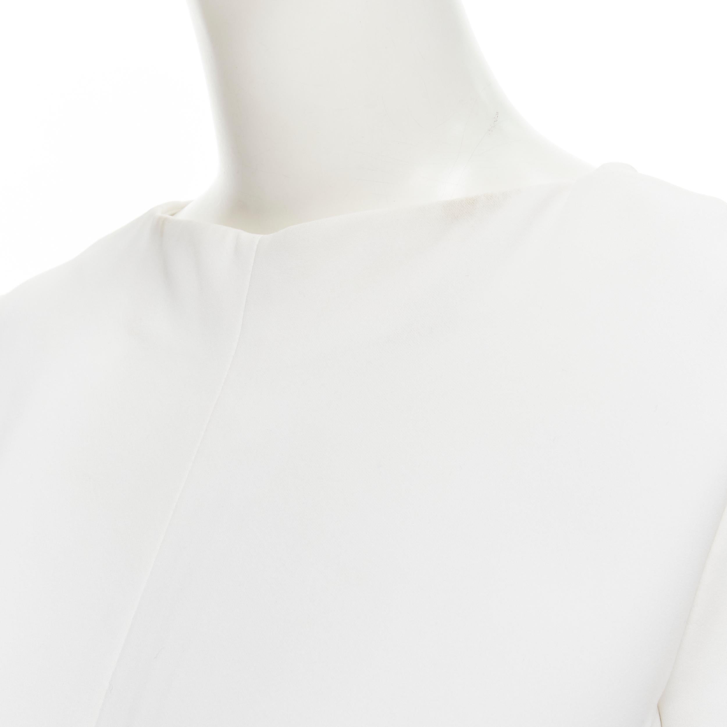 ELLERY white crepe flutter bell sleeve flared top US4 S 2