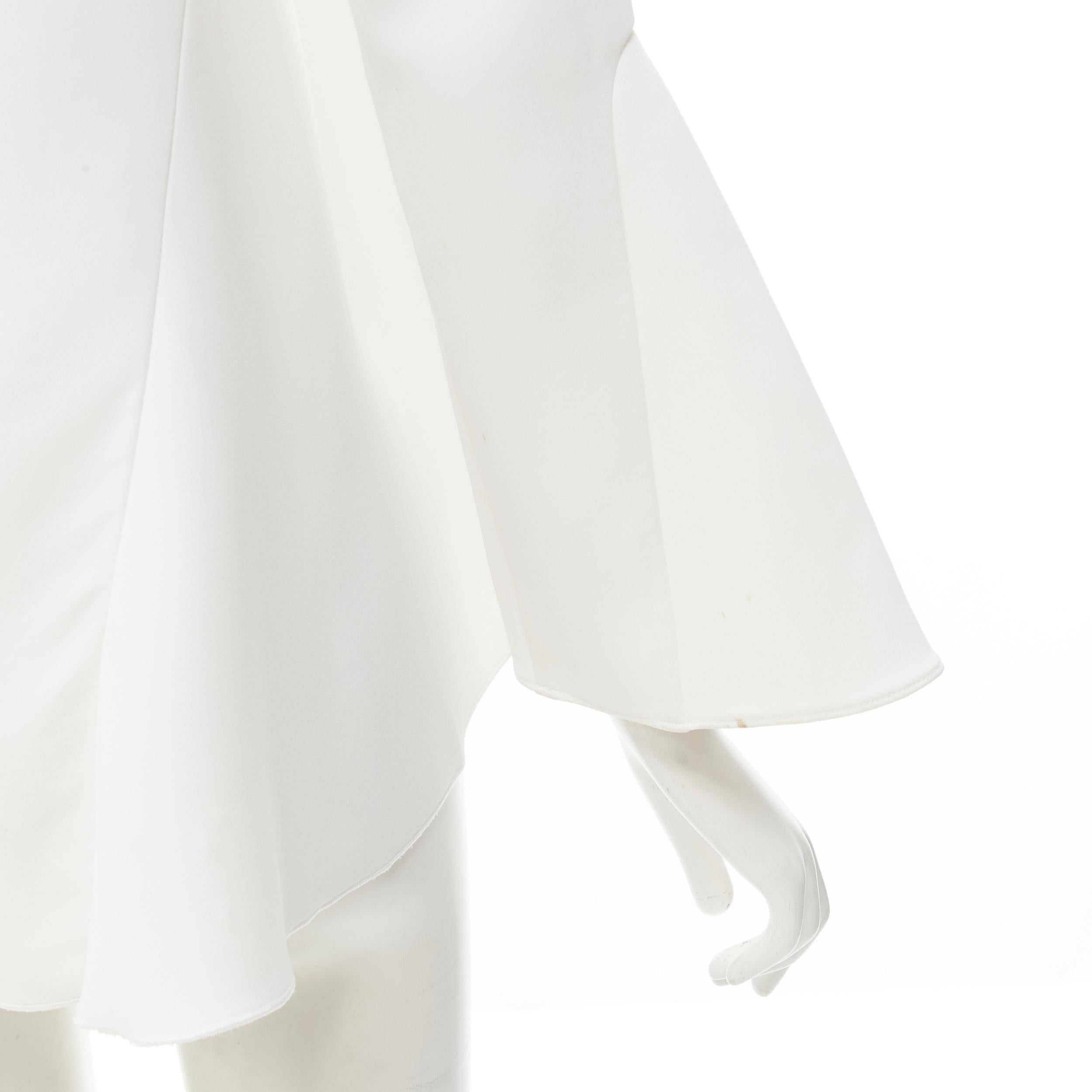 ELLERY white crepe flutter bell sleeve flared top US4 S 4