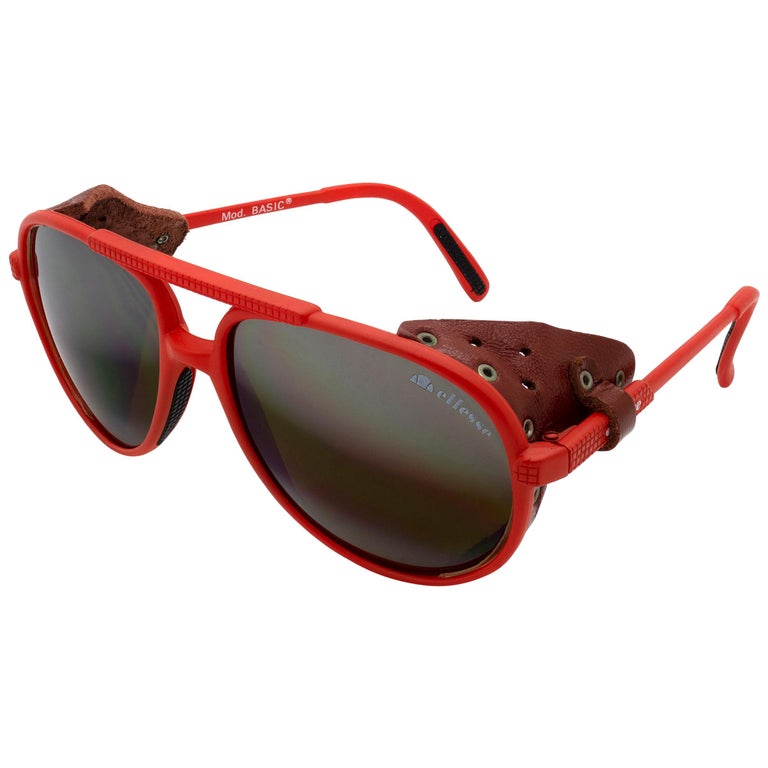 Ellesse aviator vintage sunglasses side shields For Sale at 1stDibs
