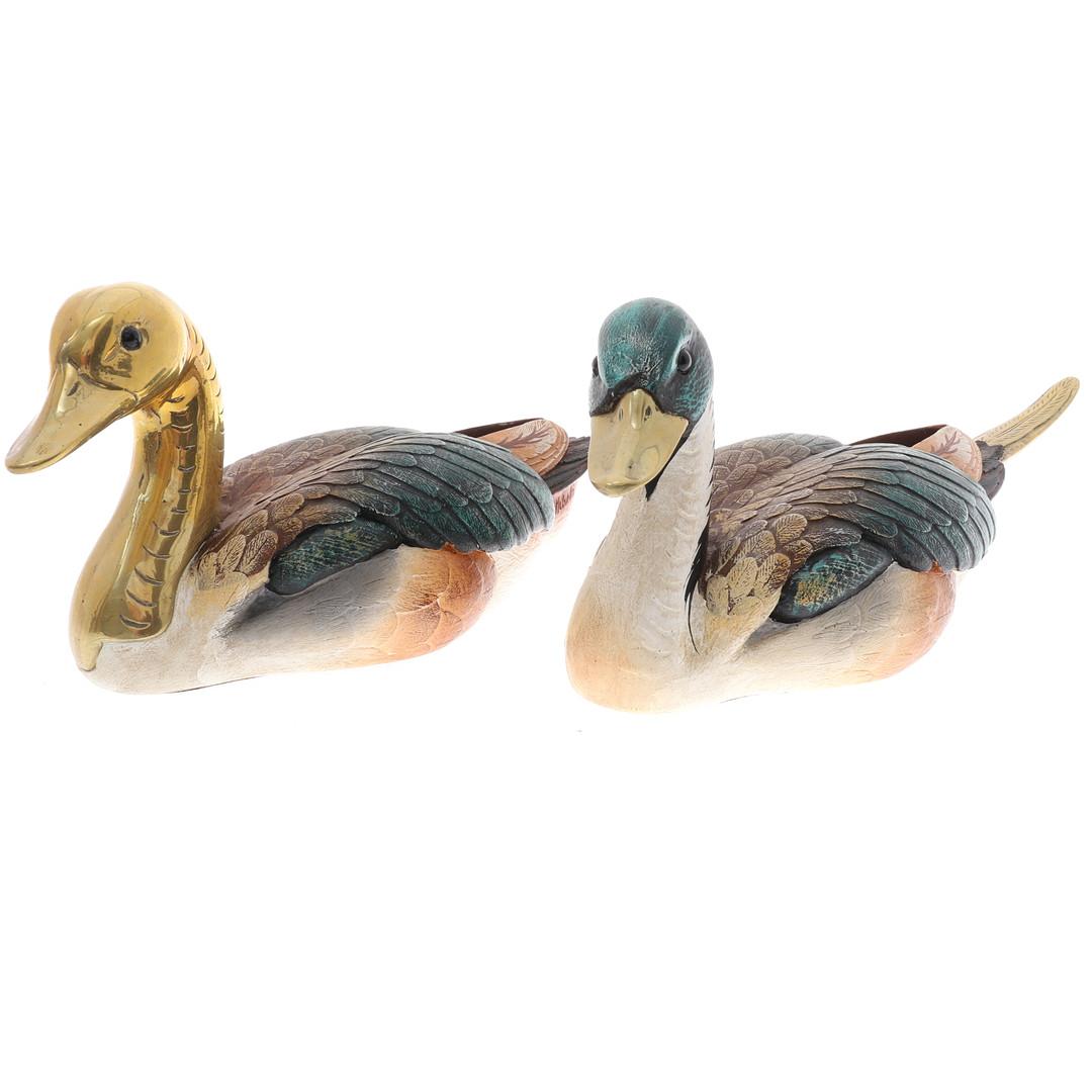Elli Malevolti Figurative Sculpture – Zwei Enten