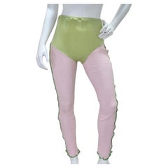 Elliana Capri Contrast Rib Knit Pants
