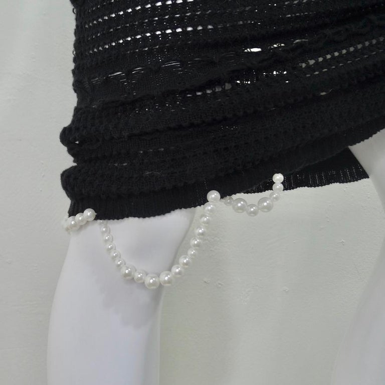 Elliana Capri Distressed Beaded Knit Dress For Sale at 1stDibs