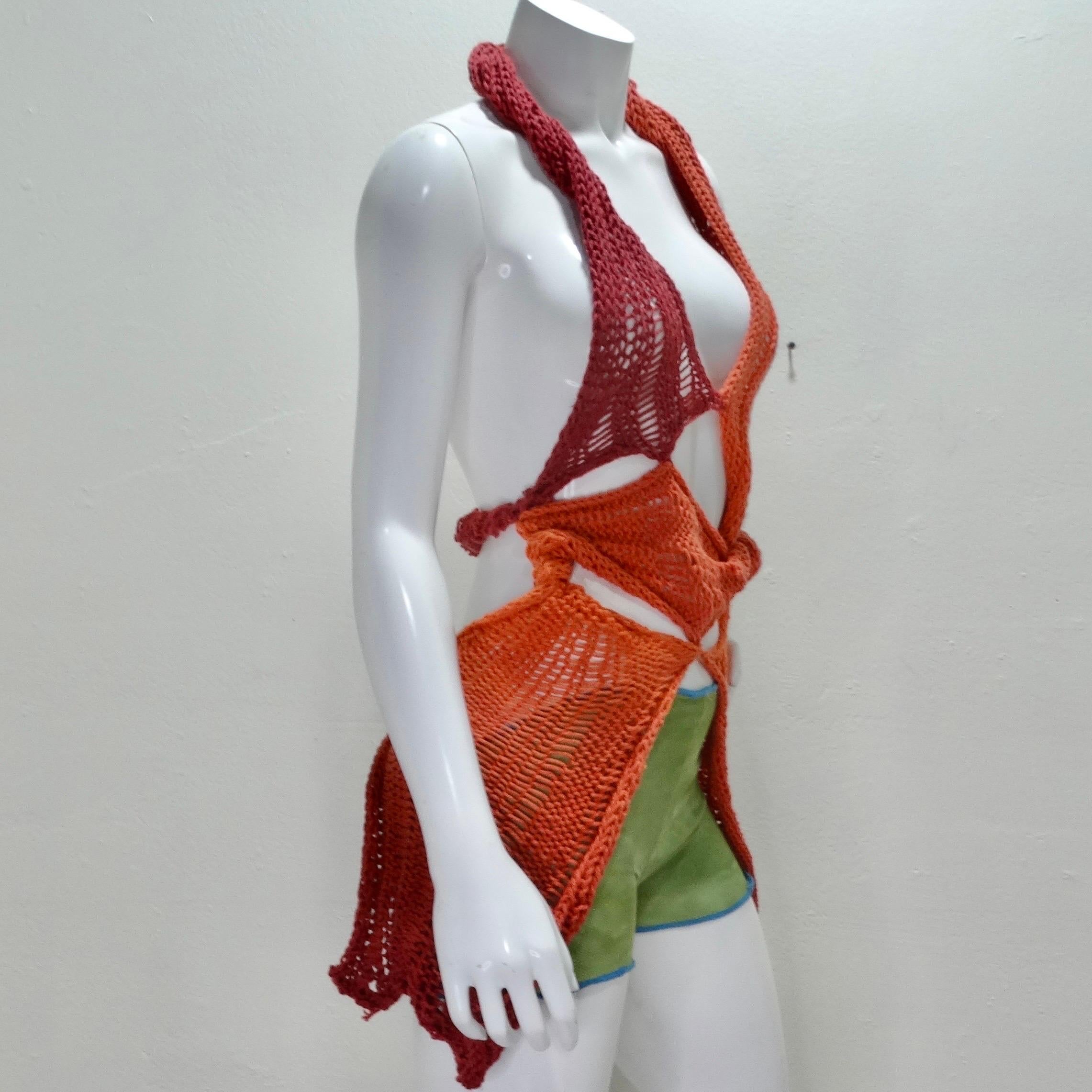 Women's or Men's Elliana Capri Twisted Knit Halter Top