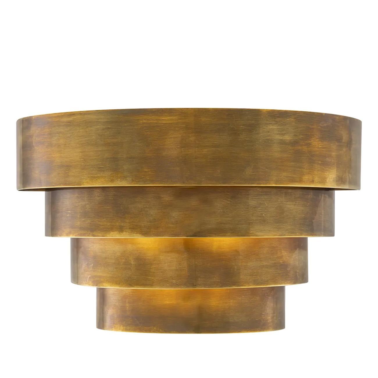 Wall Lamp Ellias Large with all structure in solid brass,
2 bulbs, lamp holder type E14, max 25 watt, bulbs not included.