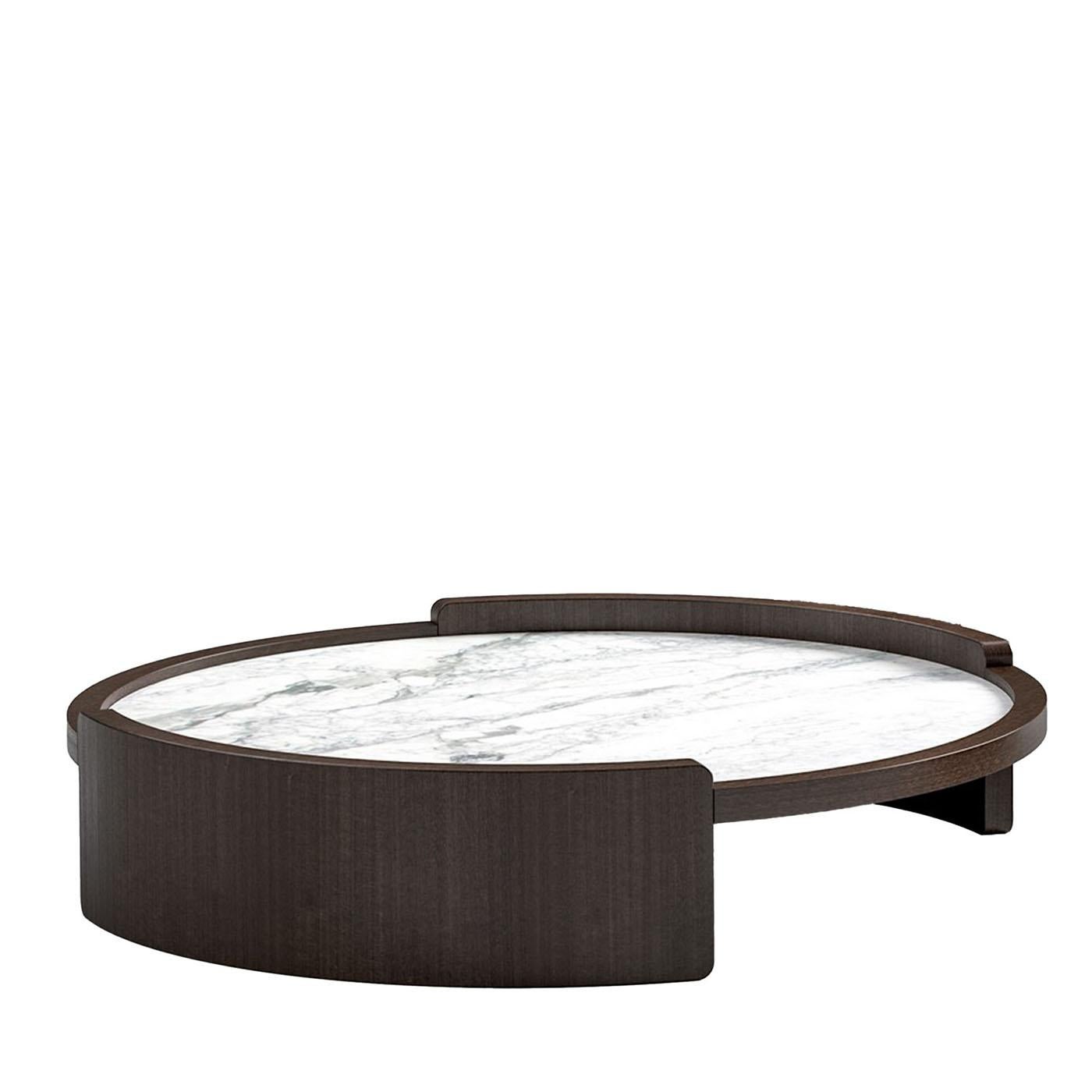 Mesa de centro ELLIE 120 Fresno negro y mármol blanco Mármol en venta