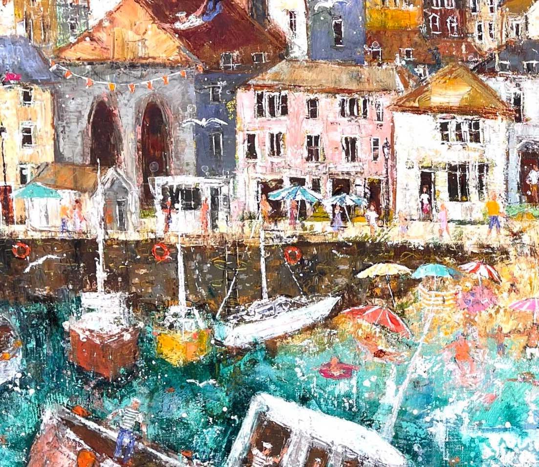 Flying Sailors of St Ives Dyptich Part 1 - Painting by Ellie Hesse
