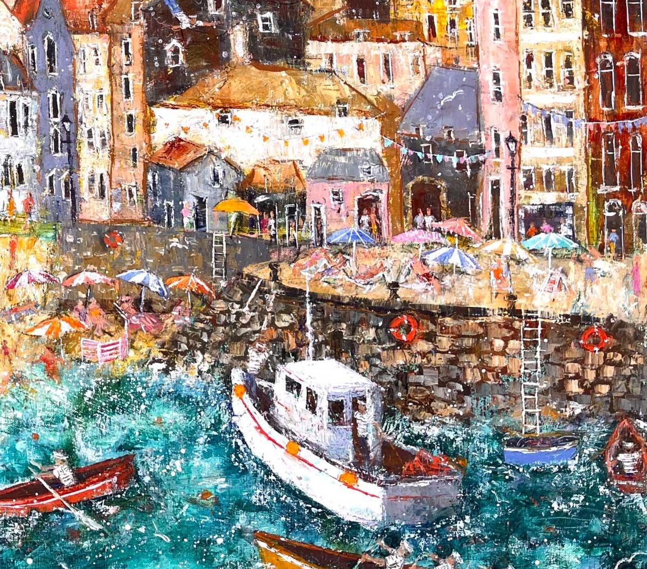 Flying Sailors of St Ives Dyptich Part 1 - Impressionist Painting by Ellie Hesse