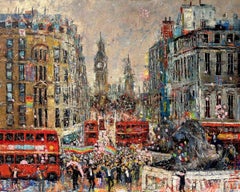 London Pride - contemporary landscape colourful mixed media painting