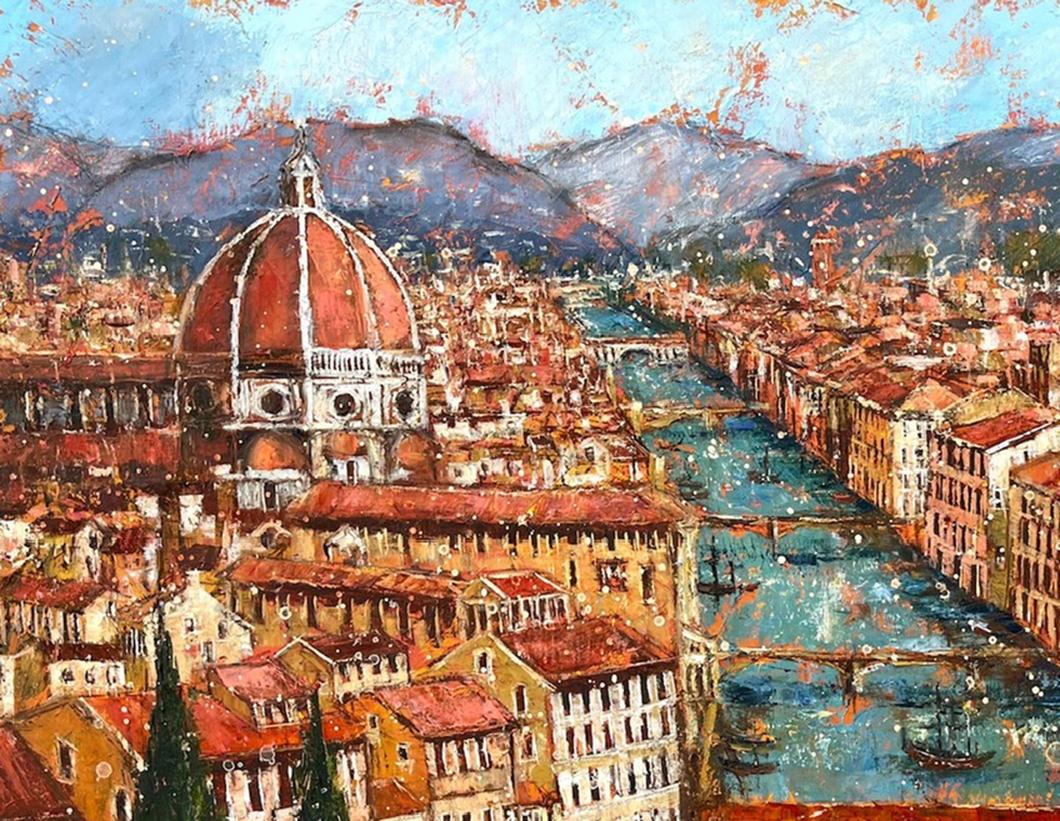 Renaissance Florenz – Painting von Ellie Hesse