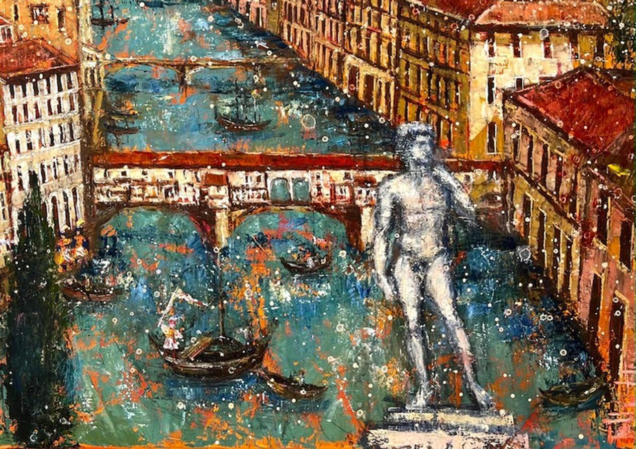 Renaissance Florenz (Impressionismus), Painting, von Ellie Hesse