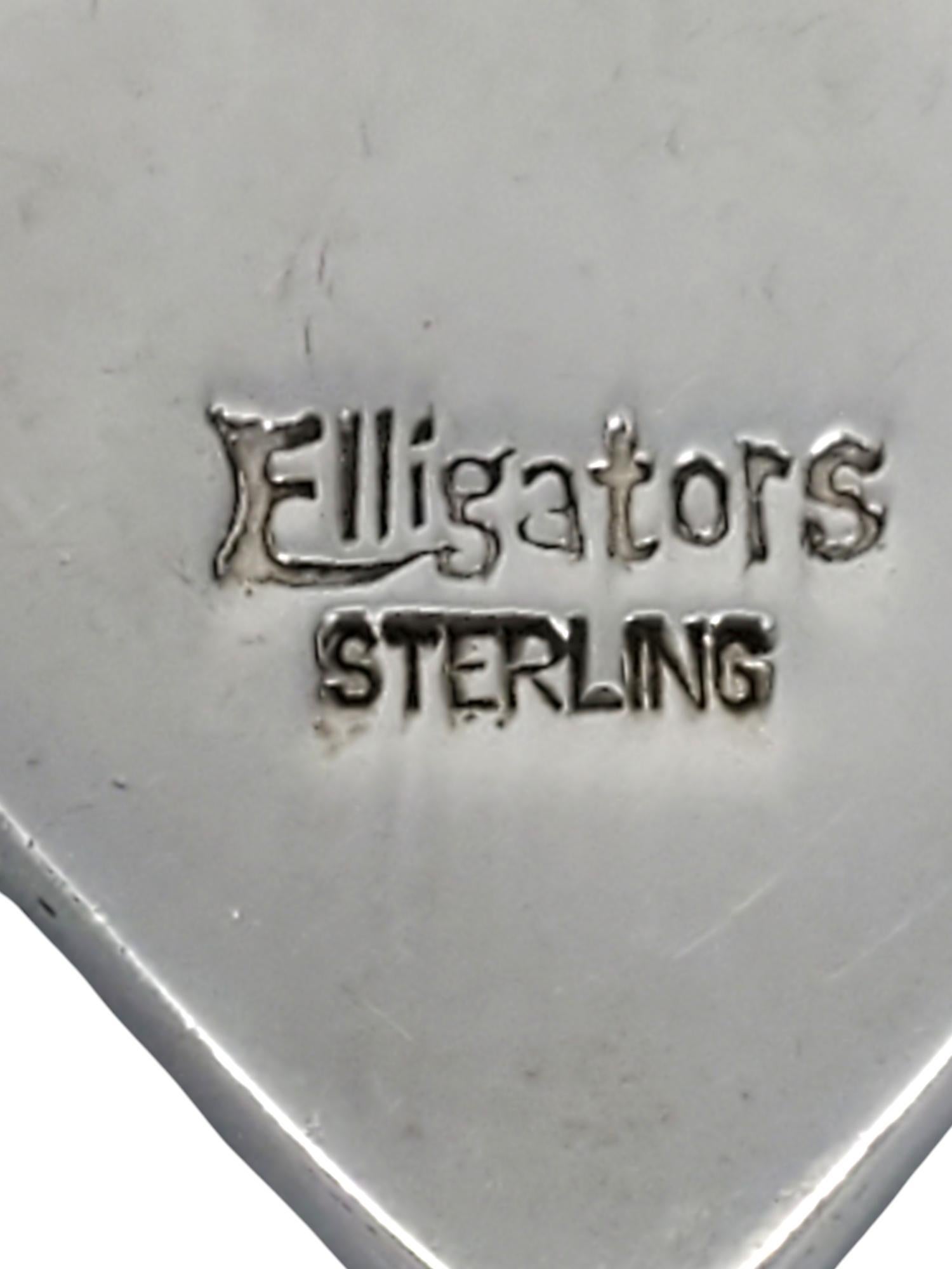 Bracciale a maglie in argento sterling con turchese di Elligators #19505 in vendita 1