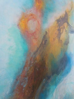 "And I dreamed I was flying" - Semi-abstract landscape. Mixed media.