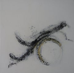 "Shades of Grey Variations #2" - Abstract painting. Mixed media with acrylics.