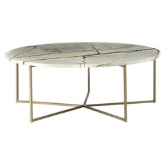Elliot 110 Blue Roma Quartzite & Bronze Coffee Table