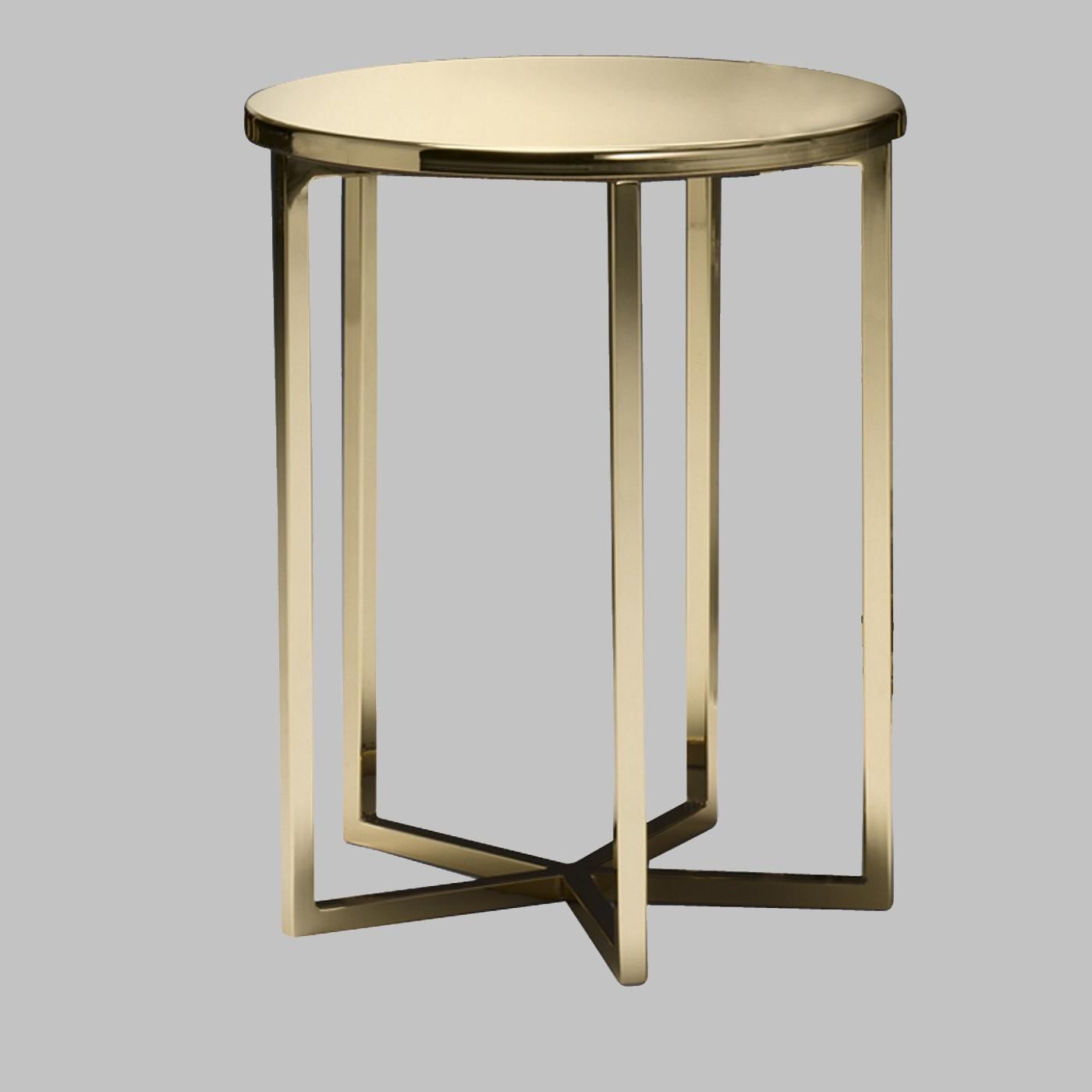 Italian Elliot Gold Side Table For Sale