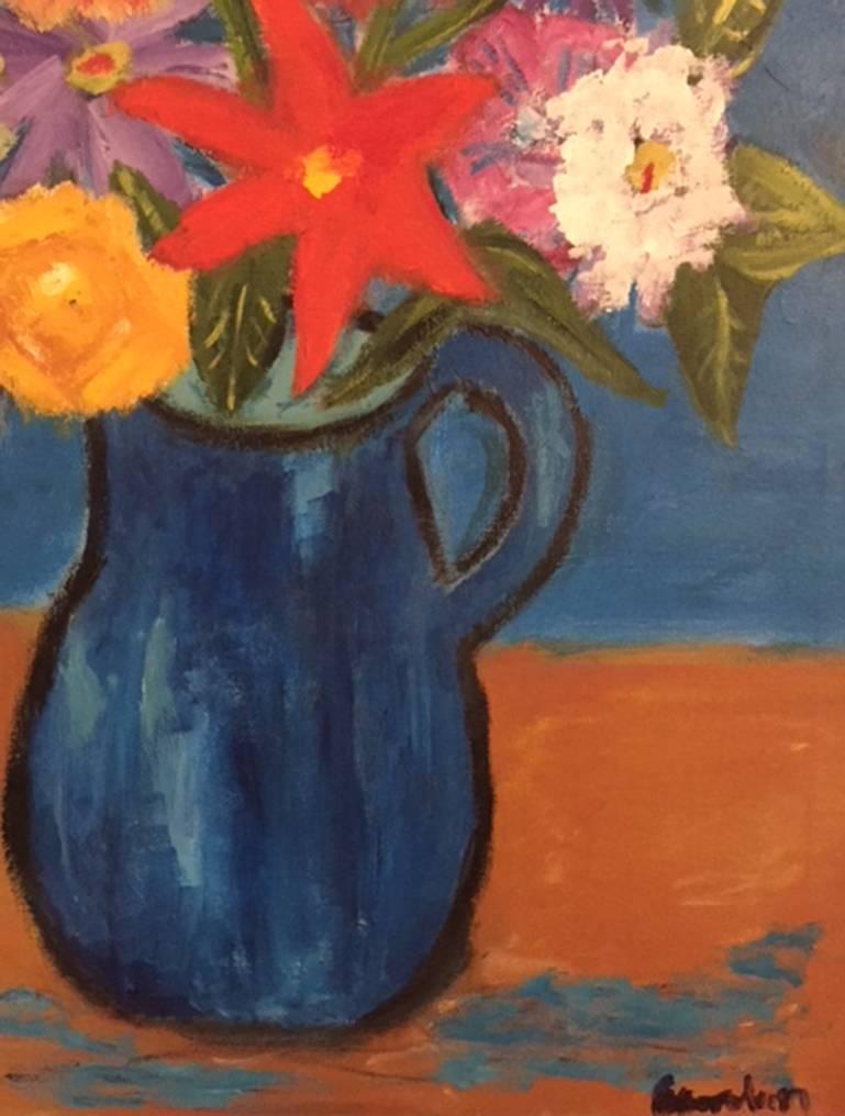 The Blue Urn - Contemporary Painting by Elliot Gordon