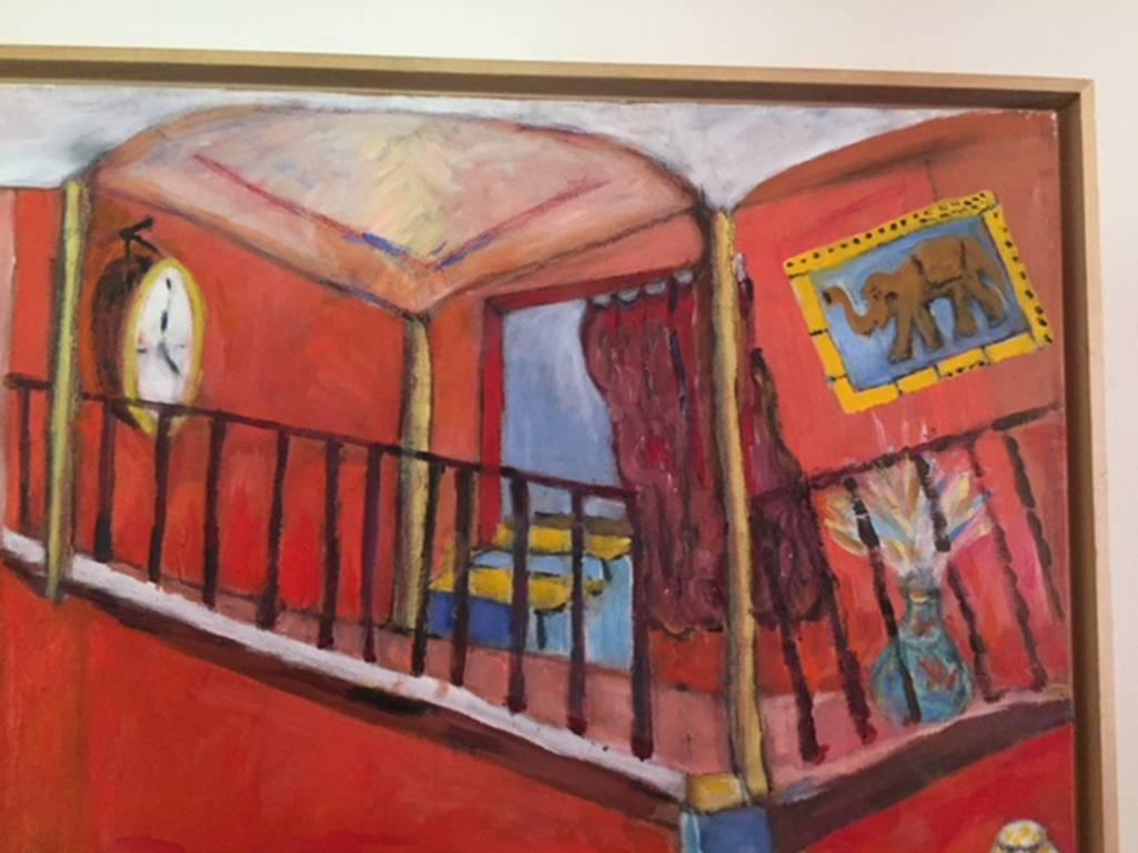 Einziehbarer Staircase (Braun), Abstract Painting, von Elliot Gordon