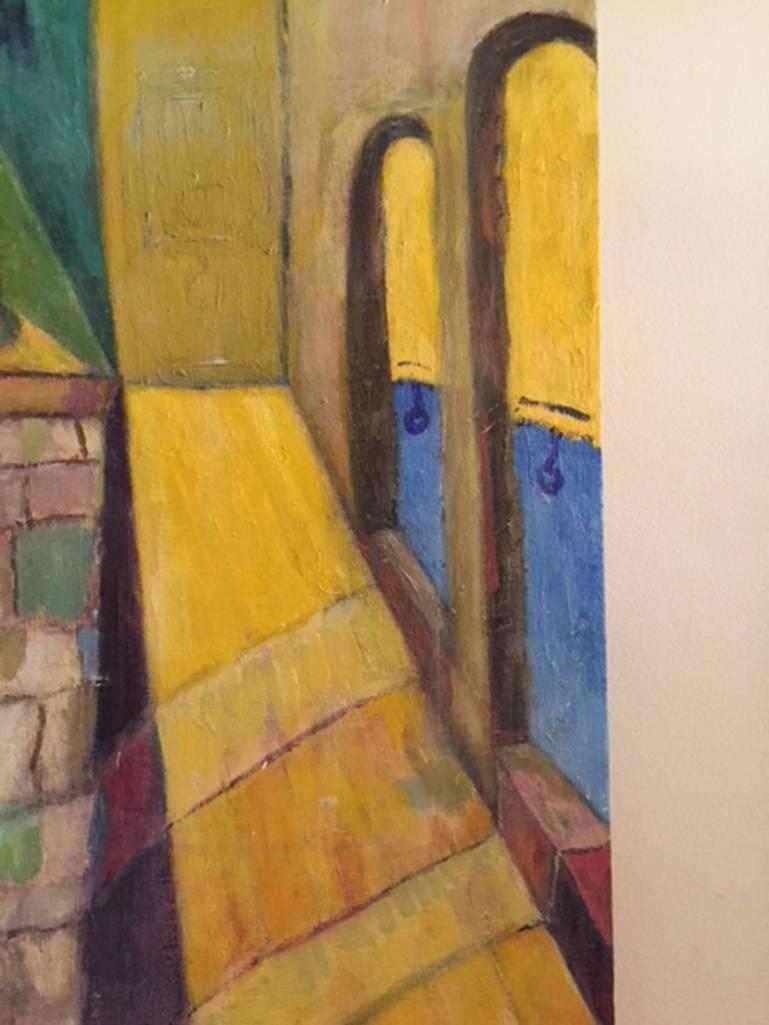 La sala giochi - Painting Contemporaneo di Elliot Gordon